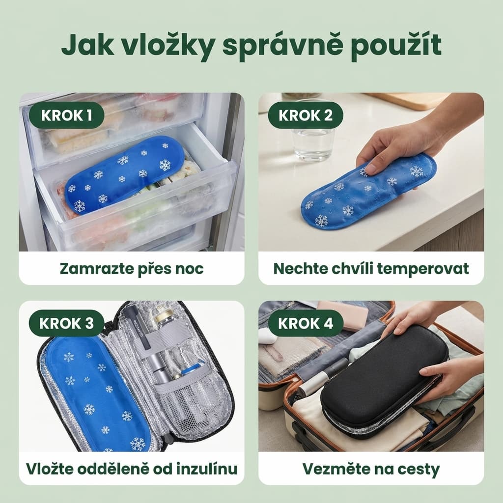 Chladicí vložky na inzulin – bez elektřiny, opakovaně použitelné, kompaktní